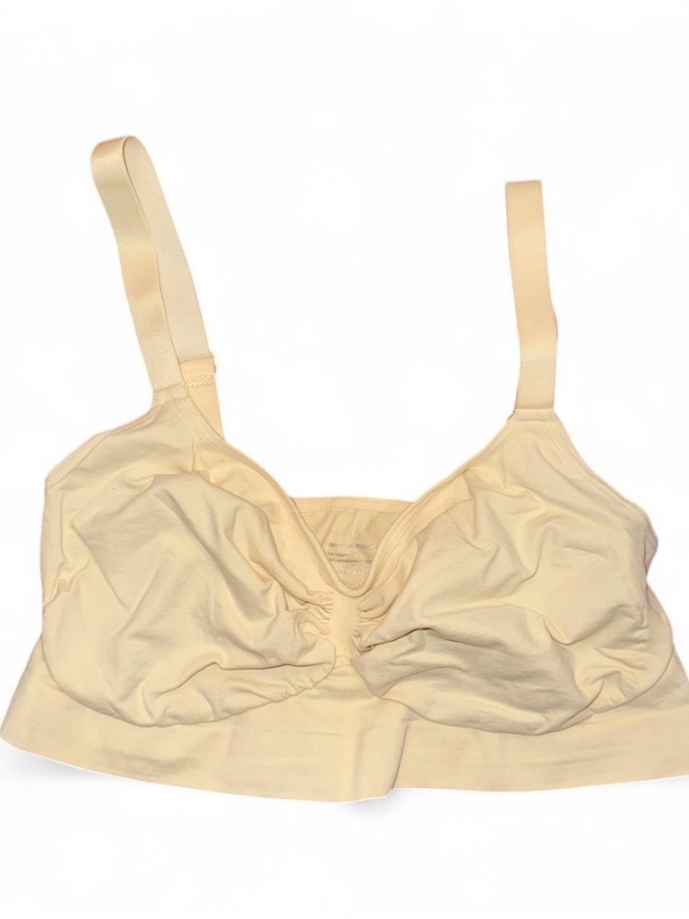 Beige Wireless Comfort Bra - Women Intimates & Sleepwear L Feelingirl